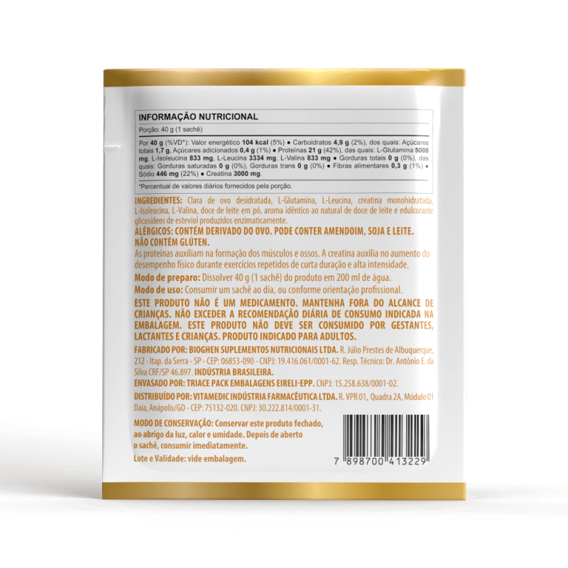 MUSCLE PACK EGG PROTEIN DULCE DE LECHE DISPLAY C/10 MONODOSES