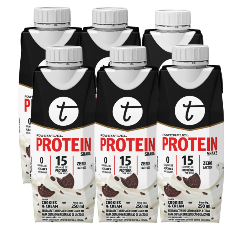 POWERFUEL WHEY PROTEIN UHT COOKIES AND CREAM  250ML - 6 PACK 
