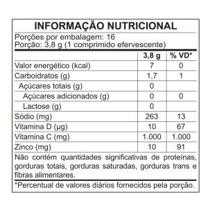FIZZ UP CDZ - Vitaminas C, D e Zinco  - 16 COMP EFERVESCENTES