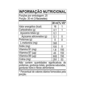 Tabela Nutricional - HEPATOVIT ABACAXI 10ML C/60 FLACONETES}