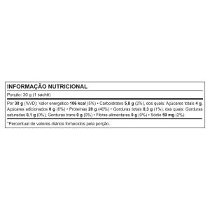 Tabela Nutricional - WHEY PROTEIN - POWERFUEL PROTEIN VANILLA DISPLAY C/10 MONODOSES}