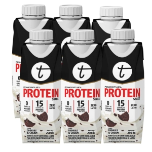 POWERFUEL WHEY PROTEIN UHT COOKIES AND CREAM  250ML - 6 PACK 